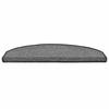 Self Adhesive Stair Protectors Semi Circular 15 pcs Dark Grey