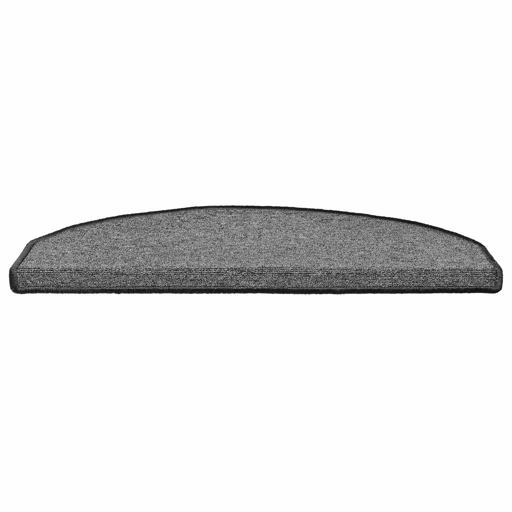 Self Adhesive Stair Protectors Semi Circular 15 pcs Dark Grey
