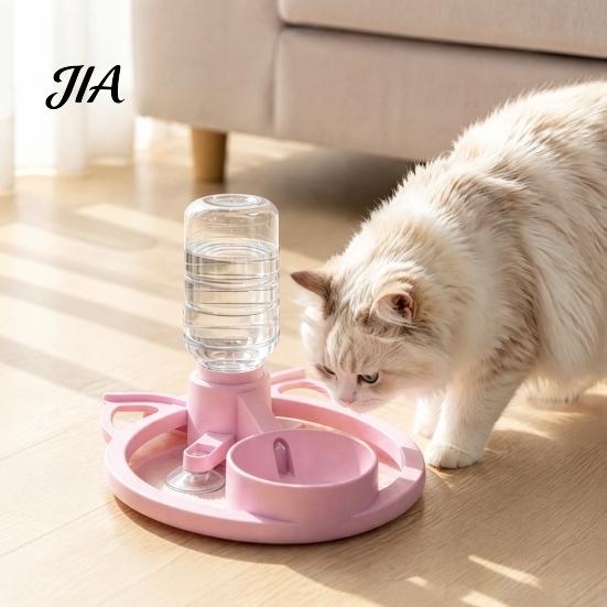 Modern Pet Water Dispenser Automatic Cat Dispenser, Bottle Adapter with Suction Cups, Non-Slip Portable Drinking Station for Kitten Puppy Travel