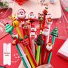 Festive Cartoon Christmas Pen: Cute Black Ink for Students