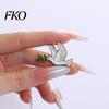 Metal Pin Brooch Pin, Pigeon Olive Branch Design Lapel Durable Backpack Decorative Badge for School Bag Clothes Accessories Precision