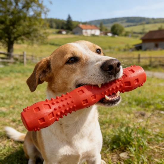 Textured Stick Dog Toy Bite Resistant Puppy Chew Toy Interactive Tug-of-War Toy for Medium Large Dogs Tooth Cleaning Training