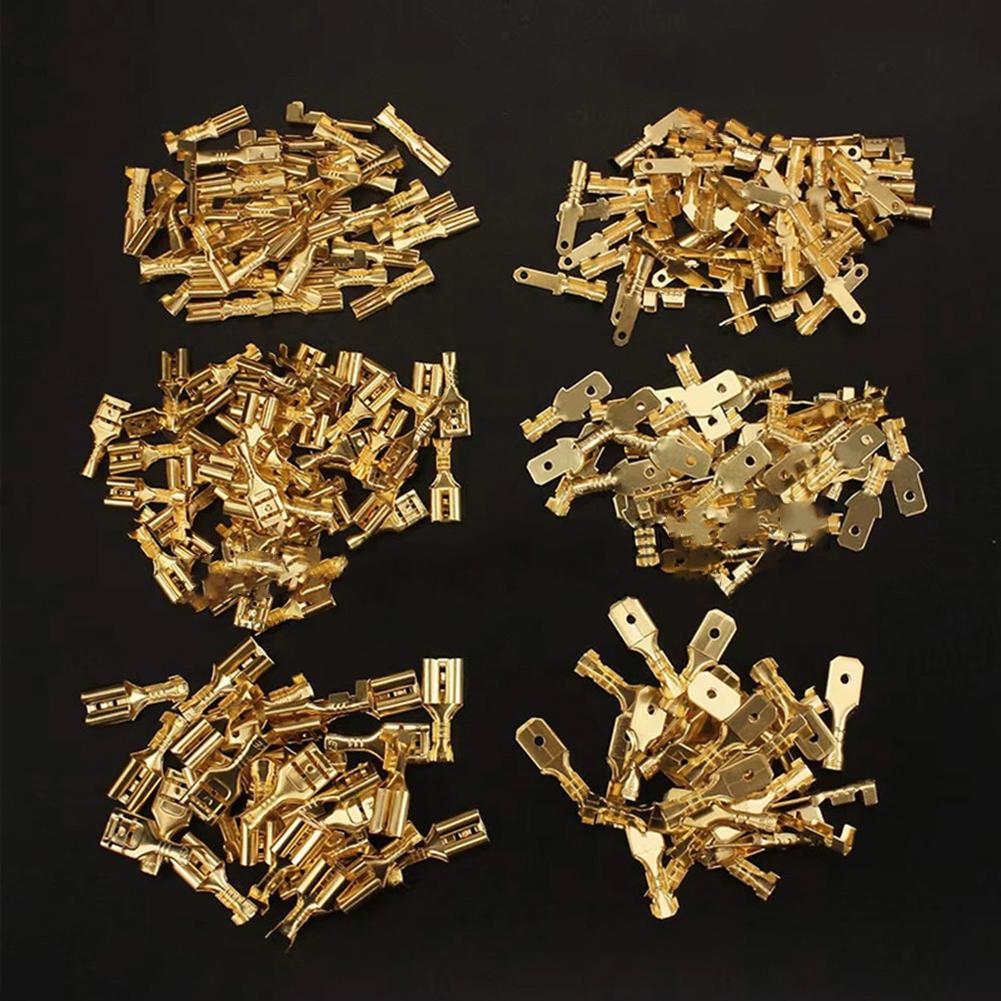 Car Audio Repair Crimp Terminals Wire Connectors Crimp Terminal Connector Set Connector Gold Insulated Sleeves