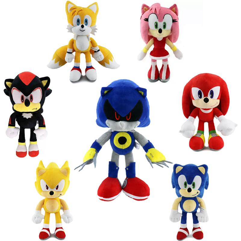 New Arrivals Anime Original Plush 30Cm Toys Super Sonic Dolls Blue Hedgehog Talschatt Plush Doll Kids Holiday Gifts
