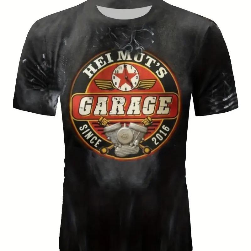 Sommermode 3D-gedrucktes Muster Bedruckte Lockere Lässige Rundhals Kurzarm T-Shirts Herren