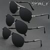 3PCS Retro Style Men'S Glasses PC Frame Fashionable Oversized Eyewear for Outdoor Activities Fishing Hiking