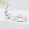 S925 Silver Pink Purple Butterfly Insect Earrings Hoop Earrings Women Jewelry Trendy Anniversary Gifts