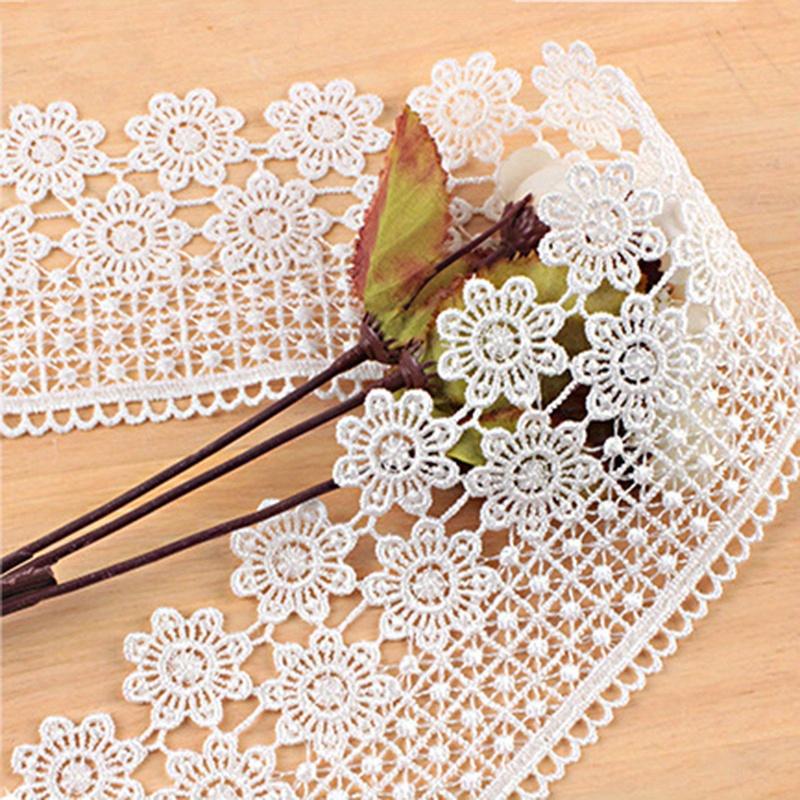 3 Yards/Roll White Black Lace Flower Trim, DIY Ribbon, Dress Decor, Sewing Craft, Trim & Embellishments
