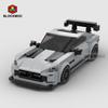 MOC Ziegel Rennsport Sportwagen Fahrzeug Rennfahrer Bausteine Sets Spielzeug für Kinder