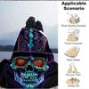 1Pc Psychedelic Skull Art Flannel Blanket, Soft And Comfortable, Casual Warm, Camping Travel, Christmas, Halloween Xmas Gift. G1193