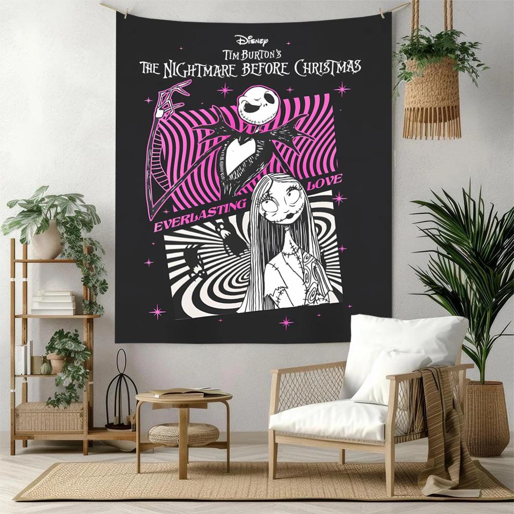 Jack Skellington Vintage Tapestry Nordic Minimal Made For Living Room Balcony Studio Wall All Season Exotic Pattern Gift For Friends Family
