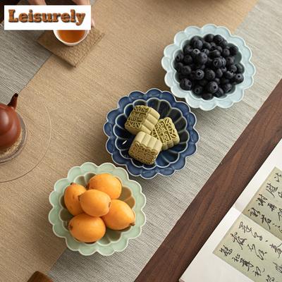 Chrysanthemenblatt Obstschalen Japanische Gebäckplatte Obstsnackplatte Dessert Süßigkeitenschale Haushaltsteilplatte Dekoration