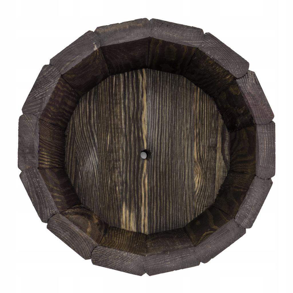 Holzblumentopf 28xH17 niedrig K. Rosenholz