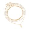 Trendy Geometric Multi-layer Cross Pendant Clavicle Chain Necklace for Women