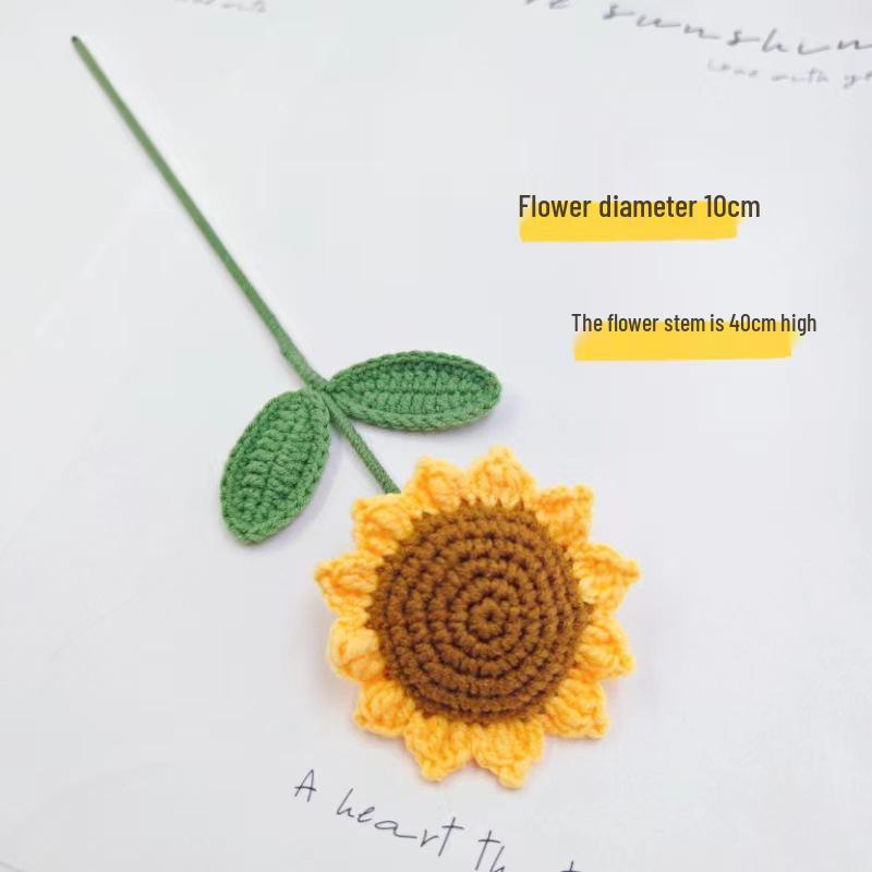 Eternal Sunflower Bouquet - Handcrafted Wool Crochet Festival Gift