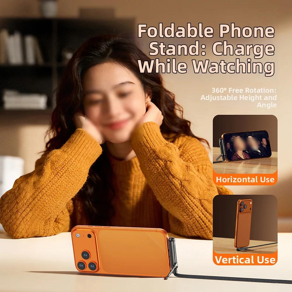 240W USB-C Cable With Dual-Function Stand And Charging In One Unit 1.5m Wire For Enhanced Flexibility And Strength