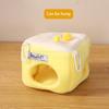 Cute Cake Cotton Plush Hamsters Playing Tunnels Cotton Nest Winter Warm Nest For Ferret Guinea Pigs Squirrels Small Pet Toys