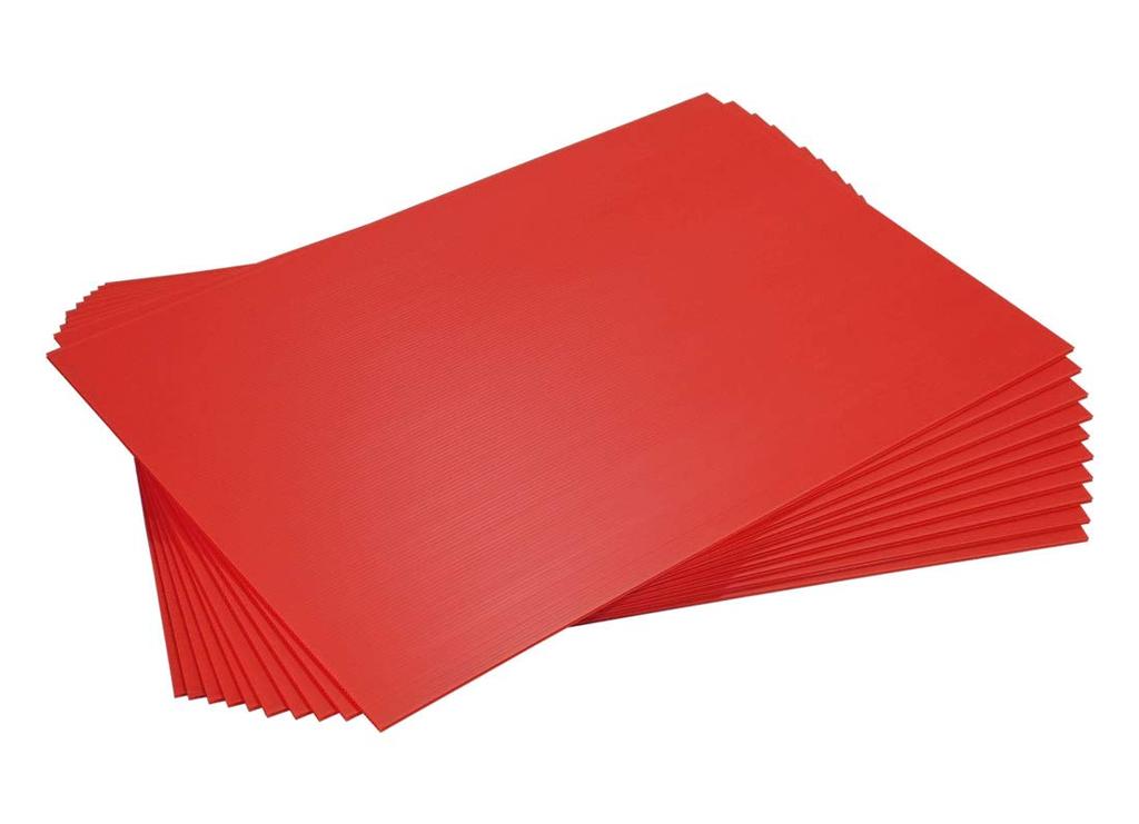 Yamako Pladan Sheets, 600x900mm, 5mm Thick, 10 Sheets (Red)