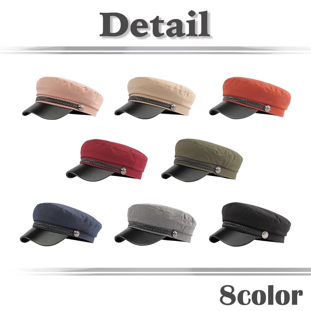 Casquette de Marin Longue pour Sortir pour Femmes et Casquette CZ094 [Croc Blanc], Visage, Casquette, Chapeau, Élégant, Dehors, Hommes, (Noir)