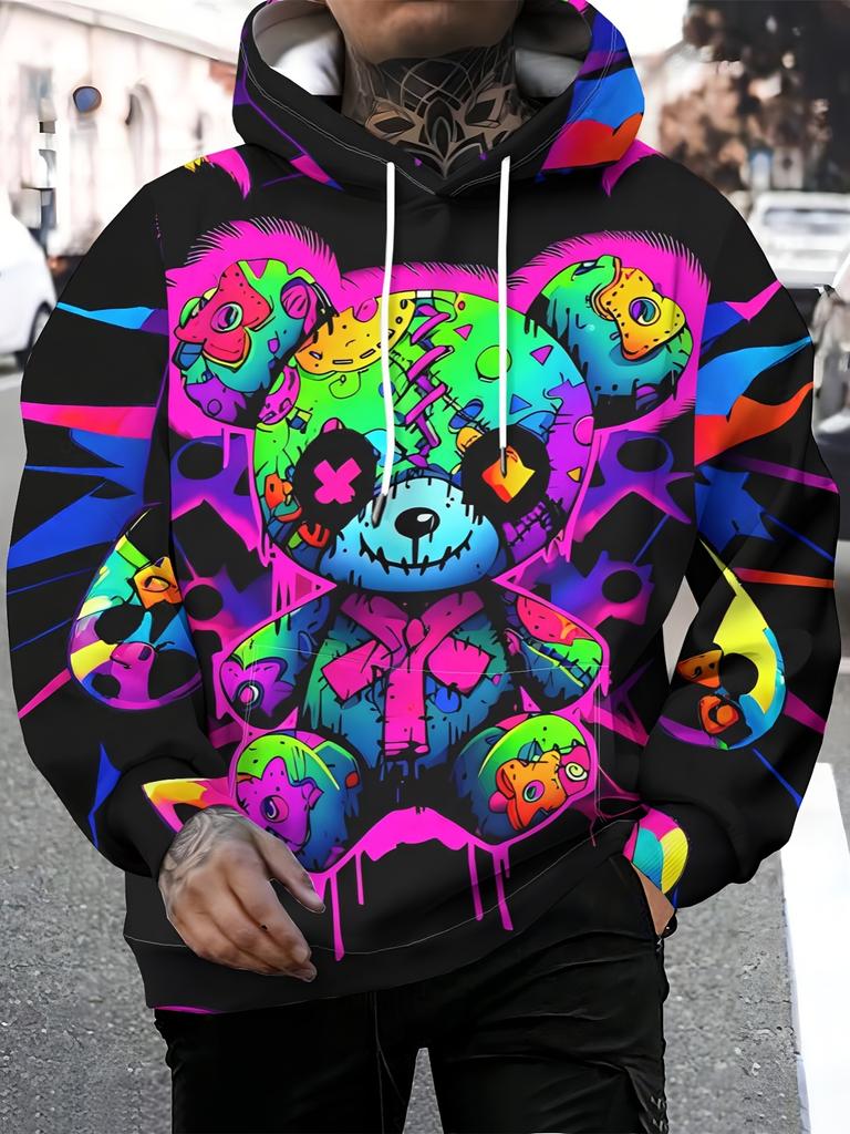 Men'S Regular Fit Hoodie with Kangaroo Pocket And Adjustable Drawstrings, Ideal Casual Gift for Autumn And Winter Streetwear
