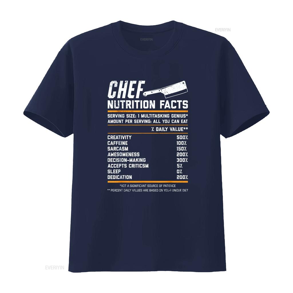 Chef Nutrition Facts Funny Cook Vintage Cooking T Shirt vintage Washed Casual Versatile Slightly Unisex graphic streetwear Soft