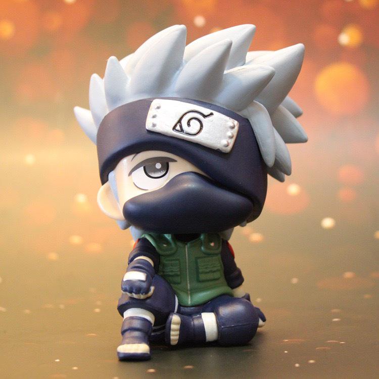 Chibi Naruto & Kakashi Figure: Showcasing Exquisite Craftsmanship with Relaxed Sitting Postures