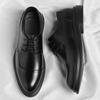 Fashion Men's Leather Lace-Up Oxford Shoes Classic Formal Business Dress Shoes Comfortable Slip-Resistant Flats New Male Wedding Shoes