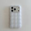 Custodia per Telefono Cover Case Colore Solido Lucido Opaco Placcata con Motivo a Griglia per Pane Stereoscopico Creativo per iPhone 17 16 15 14 13 12 Pro Max
