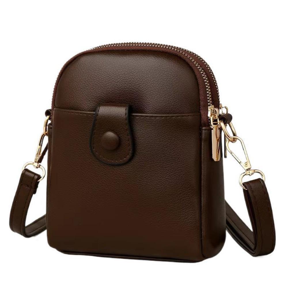 

Solid color Soft Crossbody Bag Lock Buckle Adjustable Shoulder Straps Bucket Bag PU Leather Sling Shoulder Bag for Women Girls кавовий
