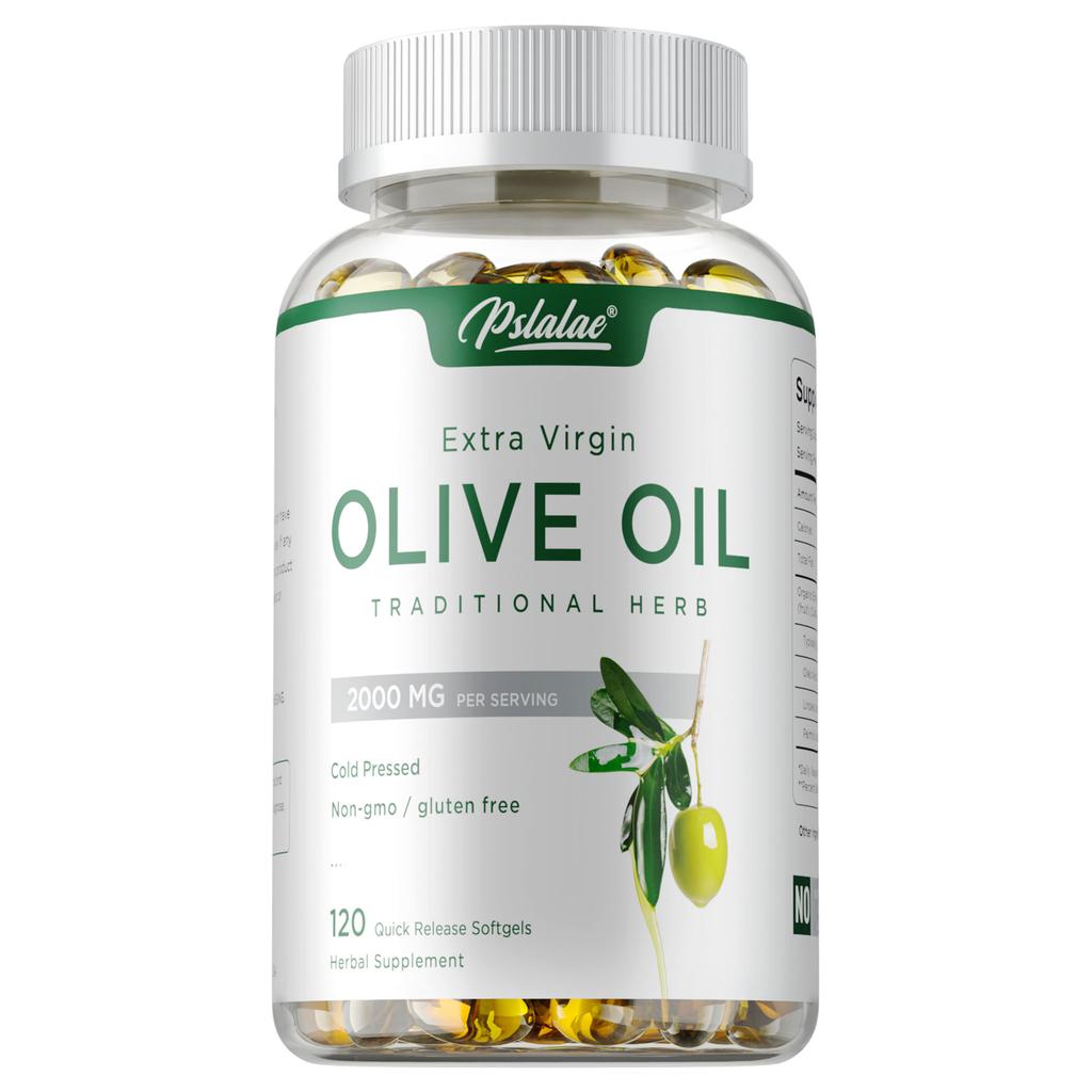 Olivenöl-Kapseln, jede Portion enthält 2000 mg Olivenöl, 120 Weichkapseln pro Flasche, Nahrungsergänzungsmittel, für Erwachsene geeignet.