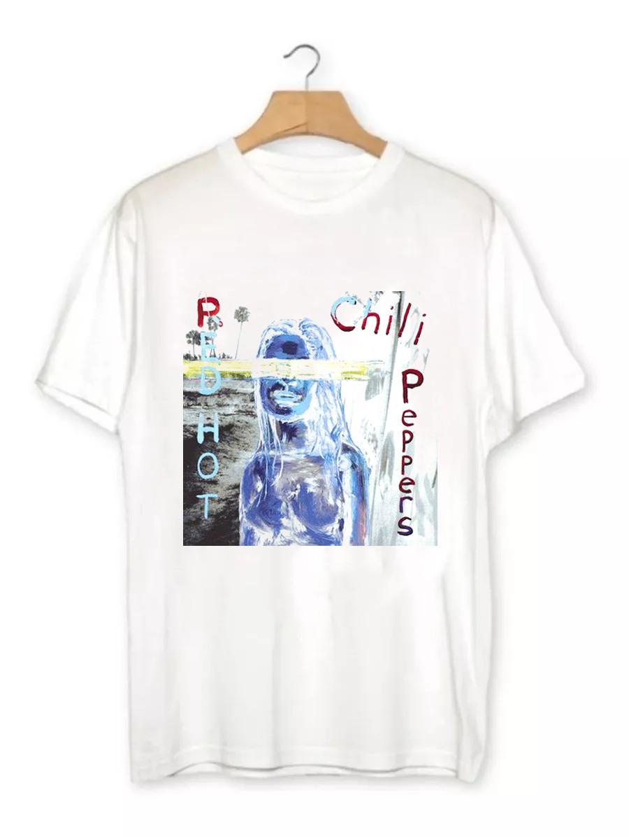 RED HOT CHILI PEPPERS Band Short Sleeve Cotton White All Size Shirt S