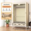 Economical Single-Person Fabric Wardrobe with 3 Storage Boxes, 90CM - Simple, Stylish Organization