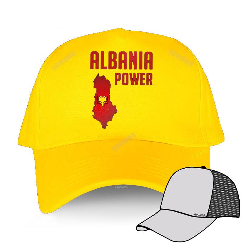 Baseball Cap Spring Summer Solid Sunhat Fashion Adjustable Albania Power Albanian Flag Map Dad Hat Cotton Outdoor Brand Caps