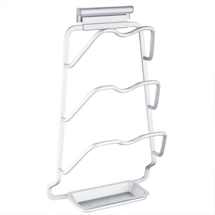 Space Aluminum Pot Lid Rack, Punch-free Kitchen Rack, Multi-functional Chopping Board Rack, Chopping Board Rack, Pot Rack Hardware Pendant