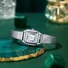 Kleine Exquisite Stahlbanduhr, Retro Leichter Luxus Nische Hochwertige Quadratische Damen-Quarz-Uhr