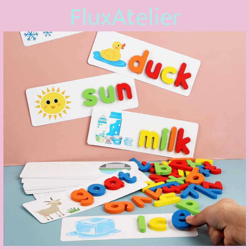 Wooden Alphabet Puzzle For Kids Educational Toy With Word Building For Preschool Learning