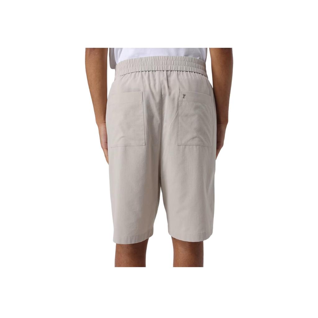 AMIPARIS Solid Color Loose Fit Straight Leg Casual Shorts Men Shorts Beige HSO306CO0062-271