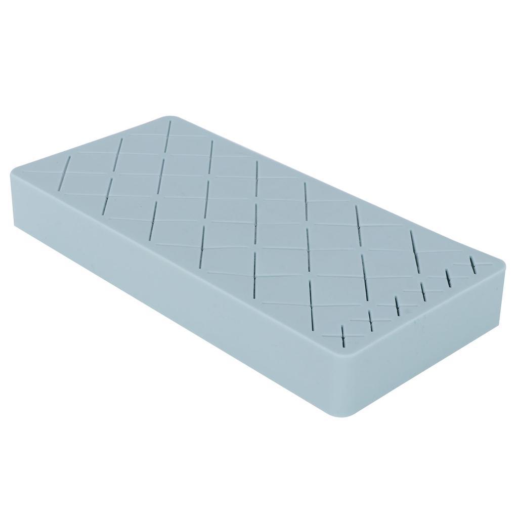 24 Slots Silicone Lipstick Organizer Makeup Cosmetics Holder Storage Box Display StandBlue