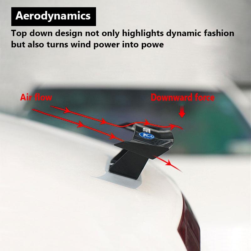 Car Rear Spoiler Mini Wings Small Model Decoration Winglet For Ford Fiesta Mondeo Focus Fusion Escape Shelby Edge Kuga