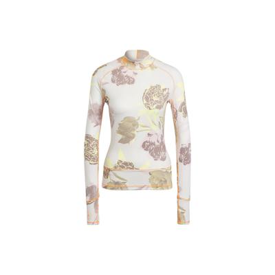X Stella McCartney Long Sleeve Cropped Tee With Floral Print Women Tops Mica-Pink IN3634
