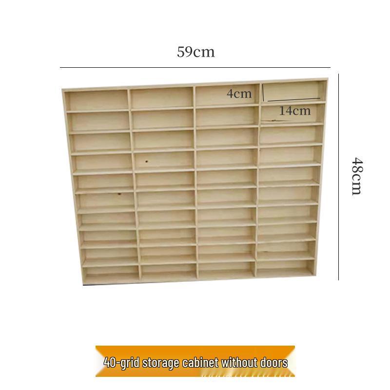 In-Stock Wall-Mounted Solid Wood Toy Rack: Multi-Grid Car Storage & Figurine Display