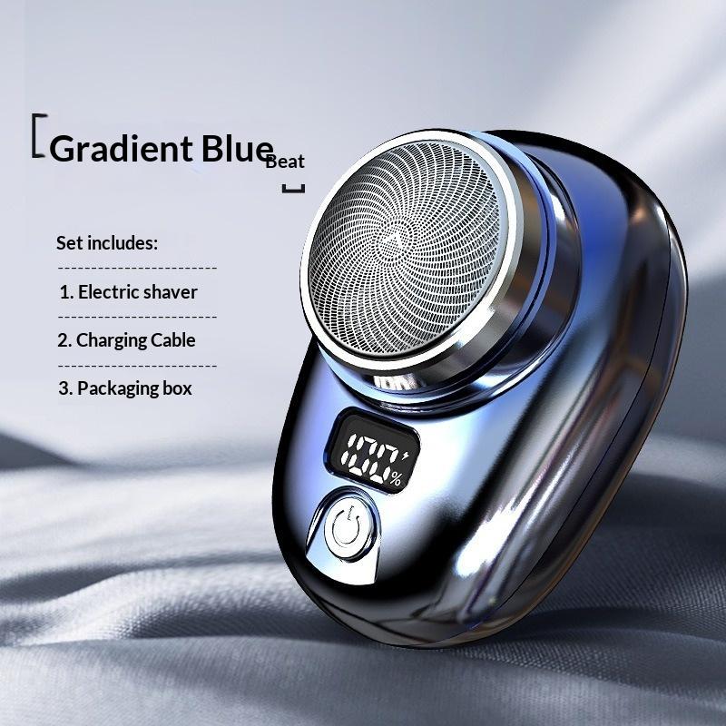 New shaver mini shaver electric rechargeable men's portable LCD razor double head two head beard knife