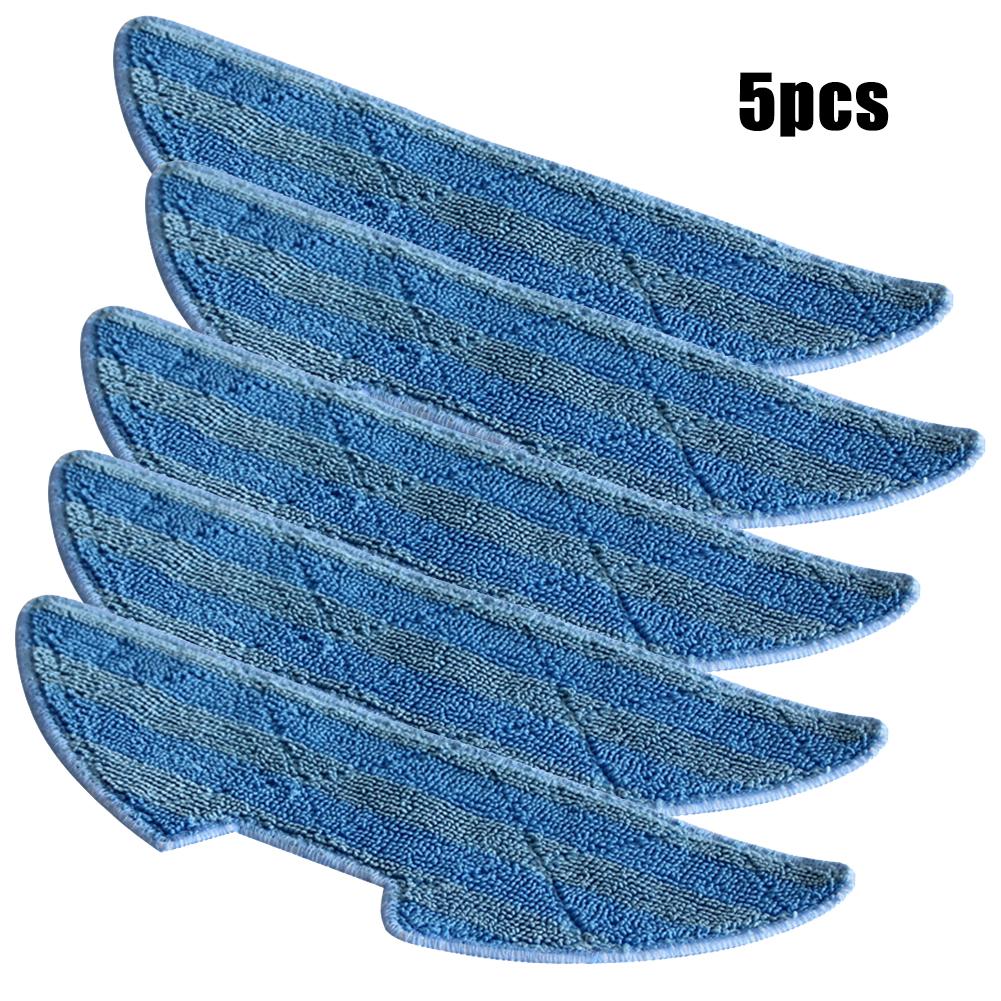 Effective Cleaning Solution 5 Pack Microfiber Mop Cloths for Use with For Blaupunkt For Bluebot For XPOWER+ Robot Vacuums