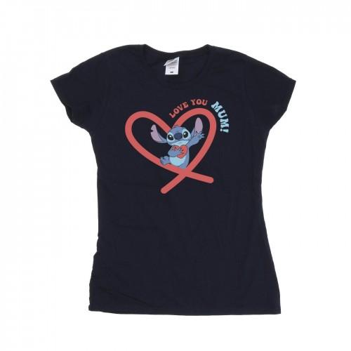 Disney Womens/Ladies Lilo & Stitch Love You Mum Cotton T-Shirt