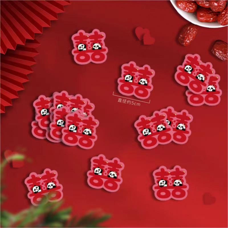 Double Happiness Wedding Bed Confetti - Hand-Thrown Mini Fruit Tray for Creative Room Decor