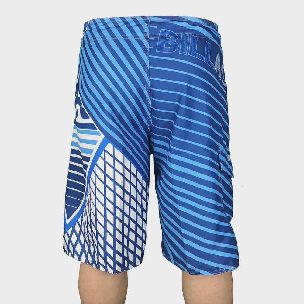 Men's Quick-Dry Striped Surf and Bodybuilding Shorts