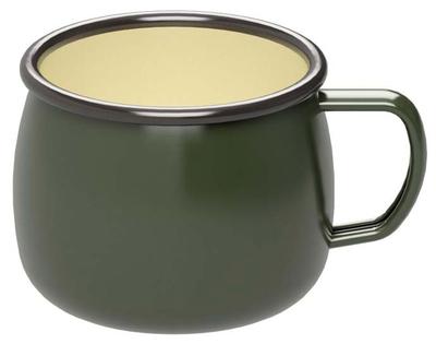 CAPTAIN STAG BBQ hrnek Smaltovaný hrnek Olivově zelený 400ml UH-505 Šířka 88 x Hloubka 117 x Výška 75mm
