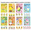 8/16sheets Easter Rabbit Egg Puzzle Stickers Cute Make a Face Animals Cartoon Decals Jigsaw Toys Educational Toys Gifts