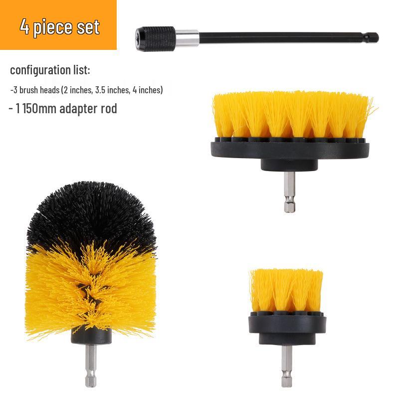 Multi-Piece Electric Drill Cleaning Brush Set for Home and Car