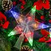 Ornaments Five-pointed Star Lamp Night Light Christmas Tree Top Ornaments LED Glowing Star